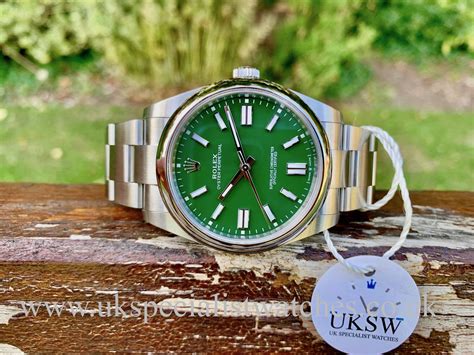 rolex oyster perpetual green face|rolex green dial watch price.